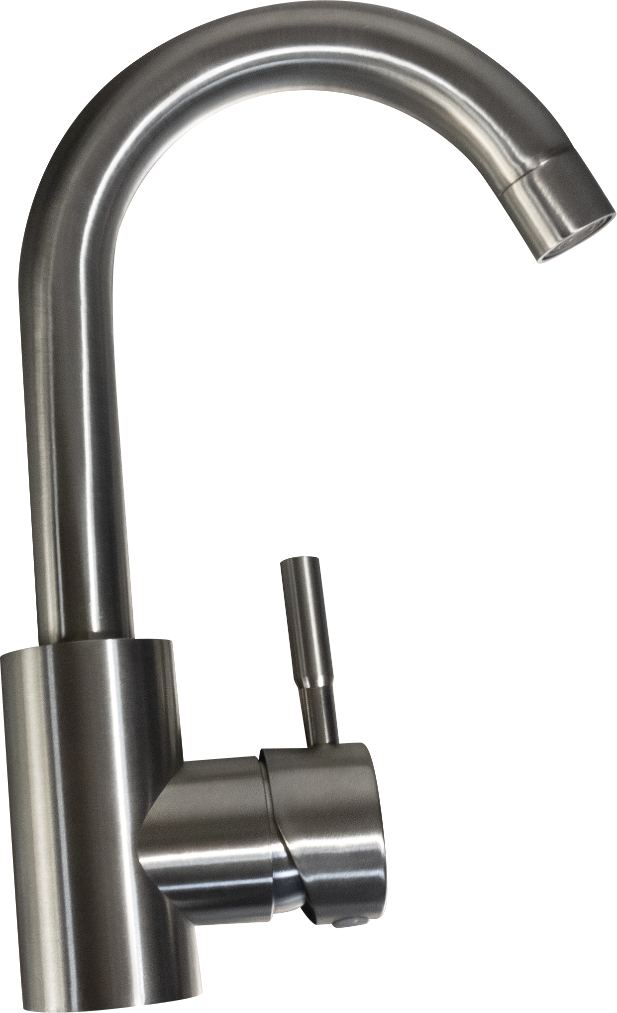 Grifo de lavabo Gun Metal con caño giratorio de 180 grados