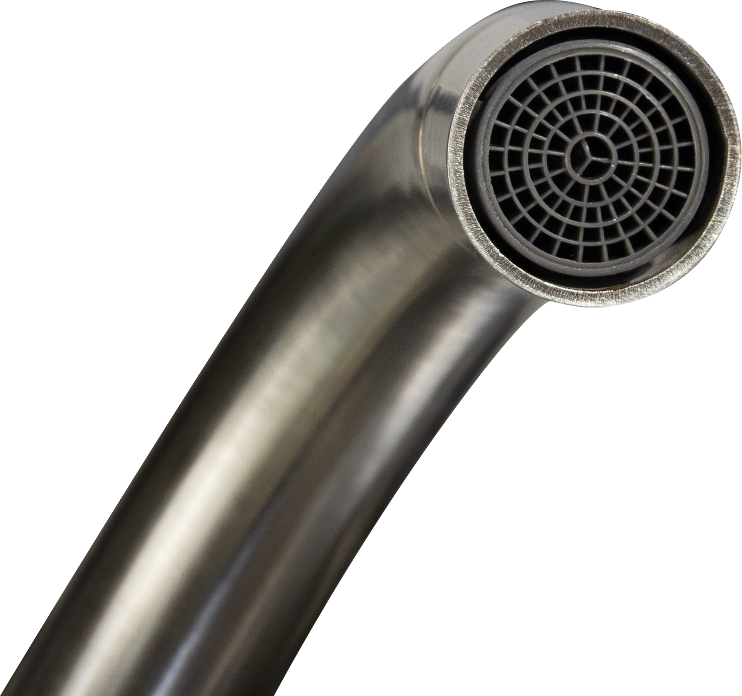 Grifo de lavabo Gun Metal con caño giratorio de 180 grados