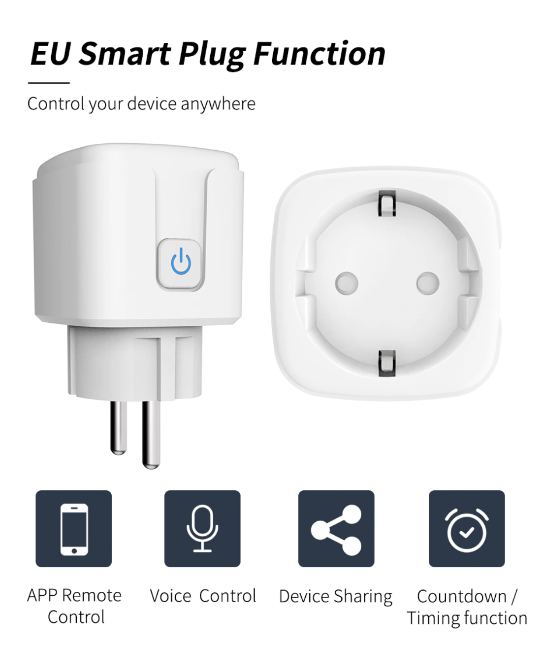 Smart WiFi Plug Power Meter with Timer Function