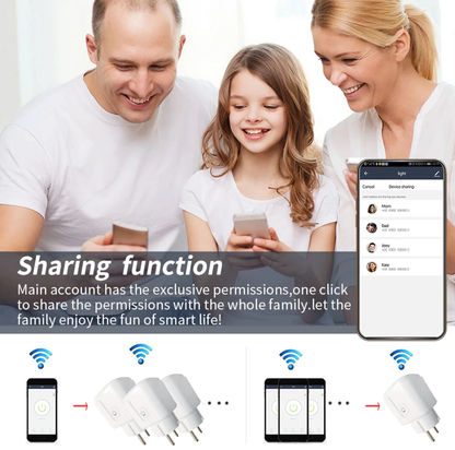 Medidor de consumo de enchufe inteligente Wifi con función de temporizador