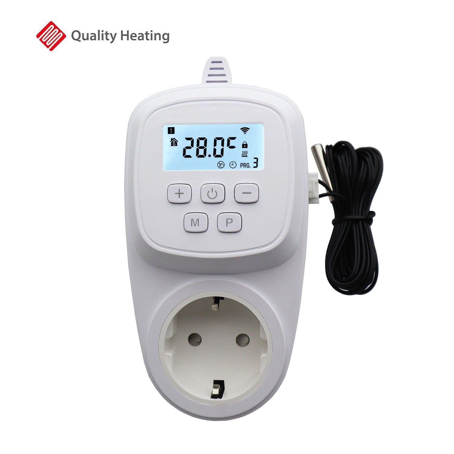 Termostato de toma Wifi con sensor independiente QH-42